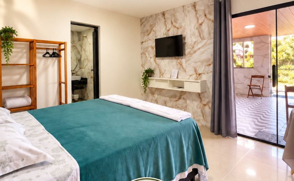 Pousada Ilha da Fantasia - suite con clóset y baño privado